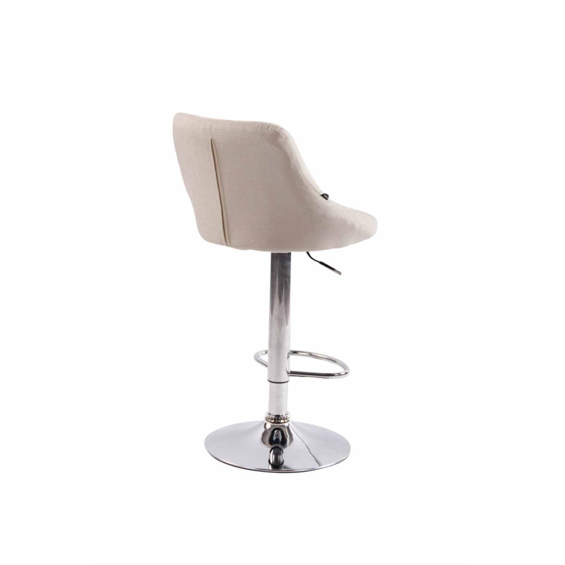 Lot de 2 tabourets de bar Lazio tissu C crème