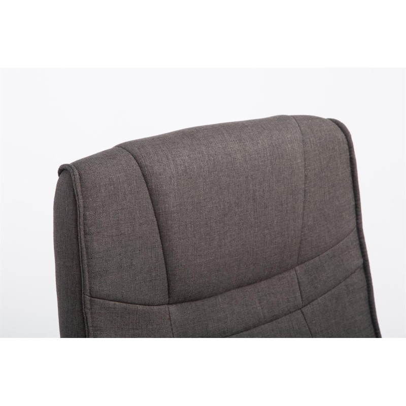 Silla Cantiléver XXL Attila Tapizada en Tela Gris oscuro