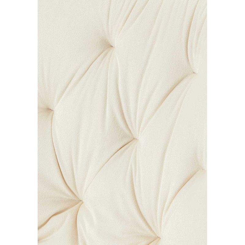 Chaise de salle à manger en velours Wallace crème