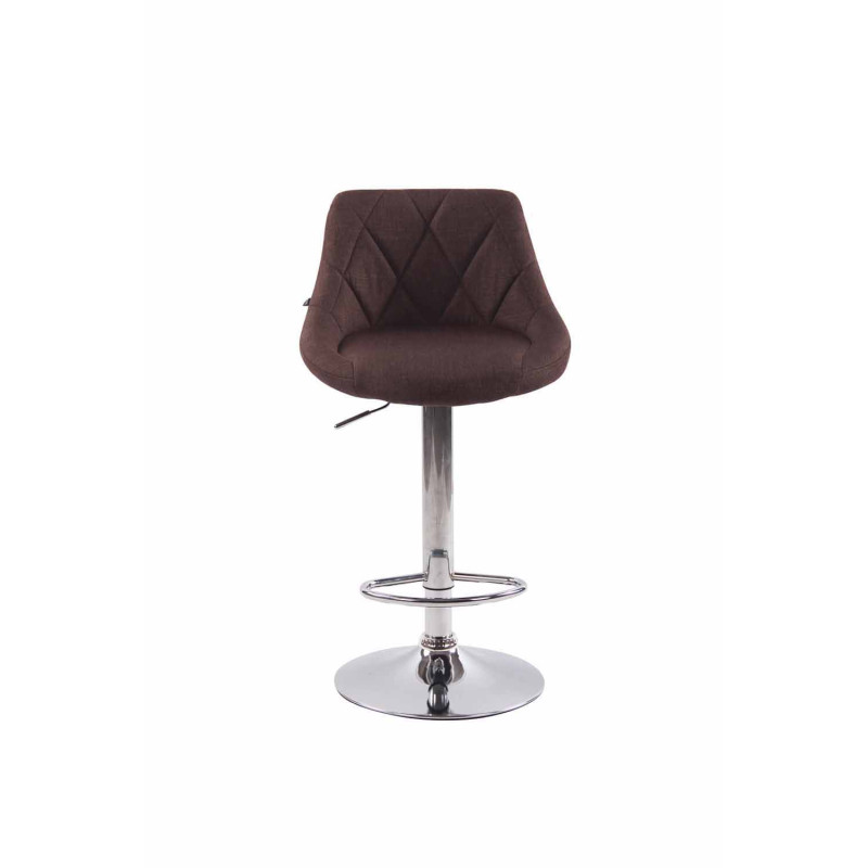 Lot de 2 tabourets de bar Lazio tissu C brun