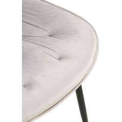 Chaise de salle à manger en velours Wallace gris