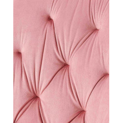 Chaise de salle à manger en velours Wallace rose