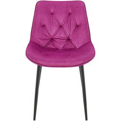 Chaise de salle à manger en velours Wallace violet