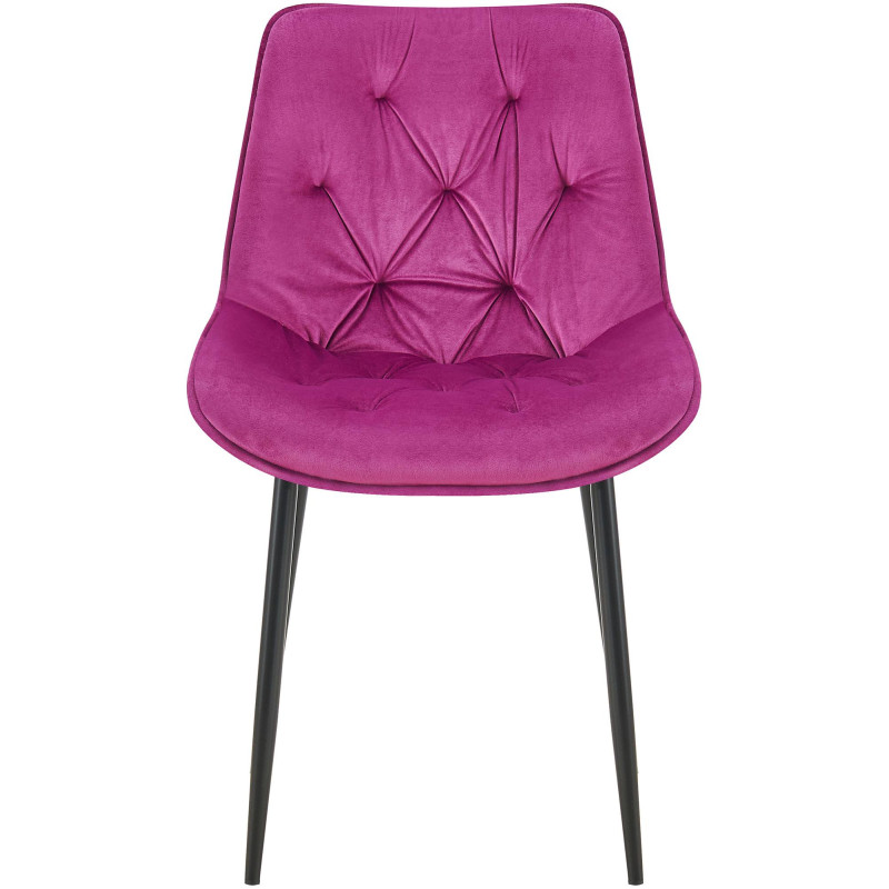 Chaise de salle à manger en velours Wallace violet