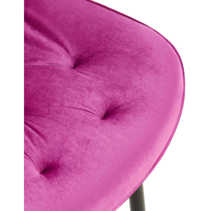 Chaise de salle à manger en velours Wallace violet