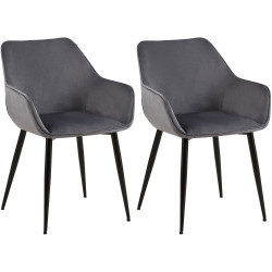 Lot de 2 chaises de salle à...