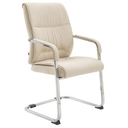 Chaise visiteur XL Anubis tissu crème