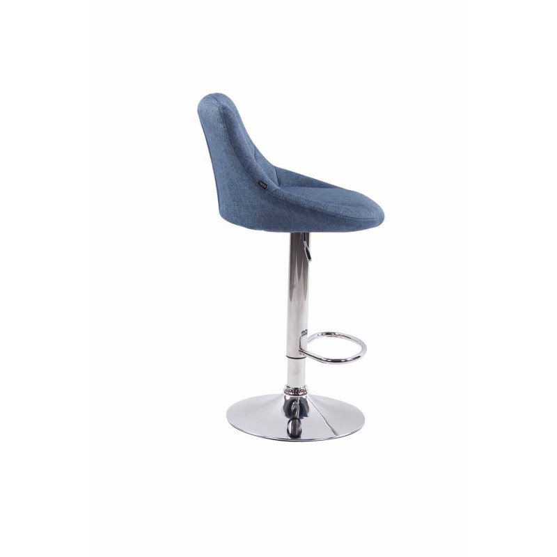 Lot de 2 tabourets de bar Lazio tissu C bleu