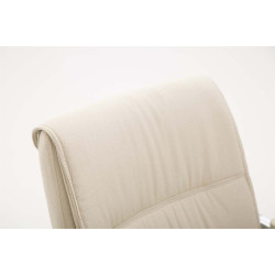 Fauteuil visiteur XL Anubis en tissu cr?me