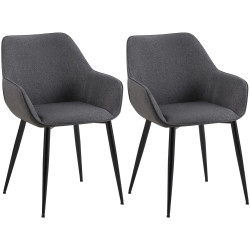 Lot de 2 chaises de salle à...
