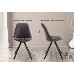 Silla de Comedor Laval Rund Cappuccino,Marrón