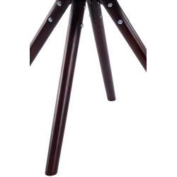 Sedia visitatore Laval in similpelle gambe tonde cappuccino,marrone