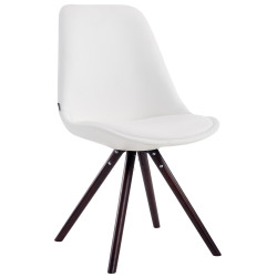 Chaise visiteur Laval Cappuccino Ronde blanche