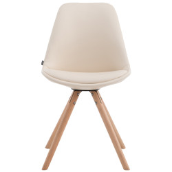 Silla de Comedor Laval Rund Natural,Crema