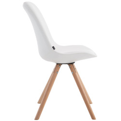 Chaise ronde blanche pour visiteurs Laval Natura