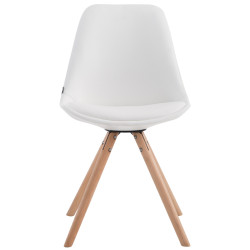 Chaise ronde blanche pour visiteurs Laval Natura