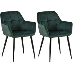 Lot de 2 chaises de salle à...