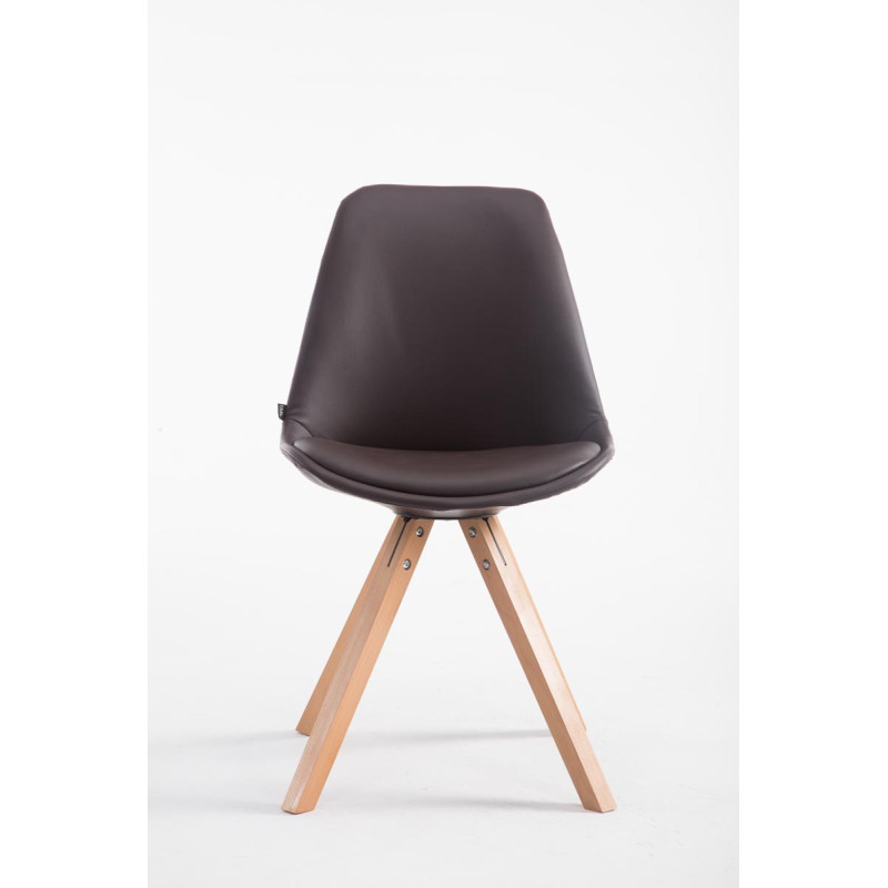 Chaise visiteur Laval Natura Square marron