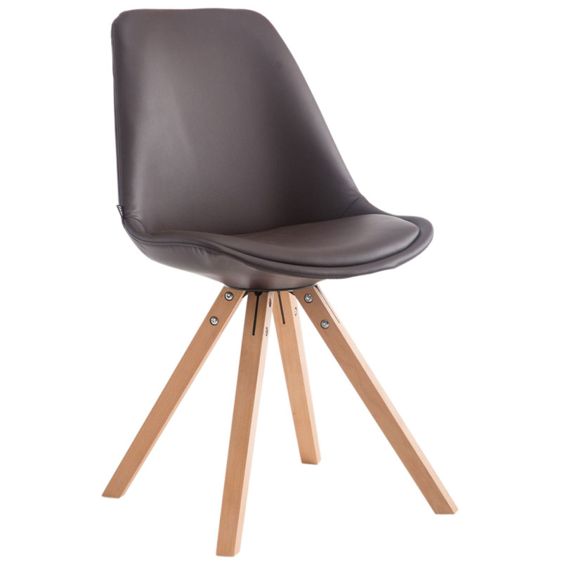 Chaise visiteur Laval Natura Square marron