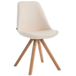 Chaise visiteur Laval Natura Square crème