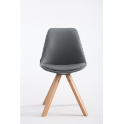 Sedia pranzo Laval in similpelle gambe quadrate natura,grigio