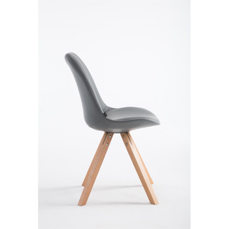 Silla de Comedor Laval Square Natural,Gris