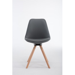 Silla de Visita Calais Rund Natural,Gris