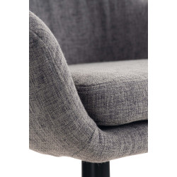 Lot de 2 tabourets de bar en tissu Grant gris clair