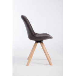 Chaise visiteur Calais pivotante Natura Square marron