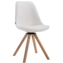 Chaise visiteur Calais pivotante Natura Square blanche