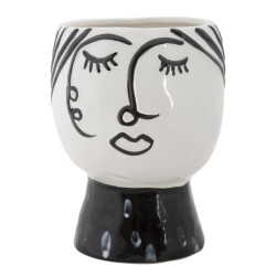 VASE POT FACE CM Ø 14X18,2
