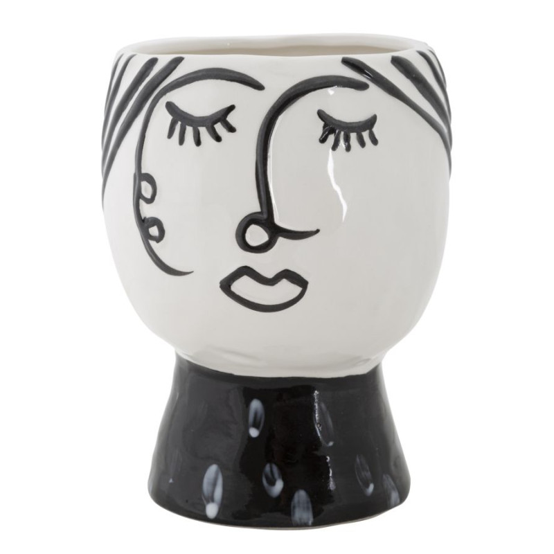 VASE POT FACE CM Ø 14X18,2