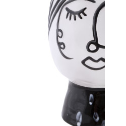 VASE POT FACE CM Ø 14X18,2