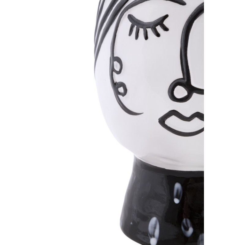 VASE POT FACE CM Ø 14X18,2