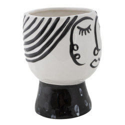 VASE POT FACE CM Ø 14X18,2