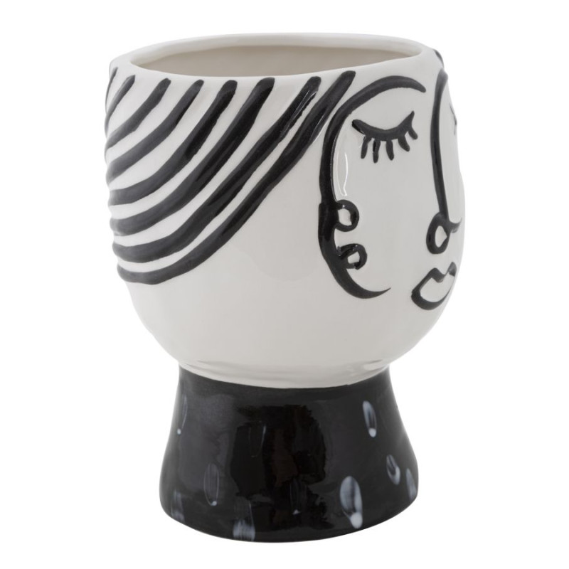 VASE POT FACE CM Ø 14X18,2