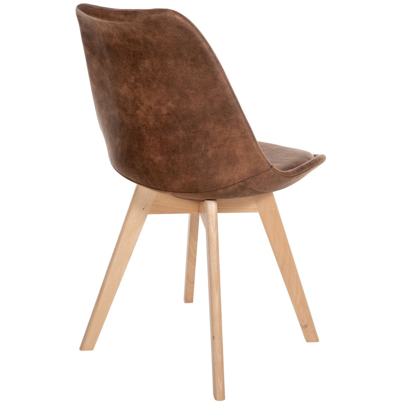 Lot de 4 chaises vintage Linares brun