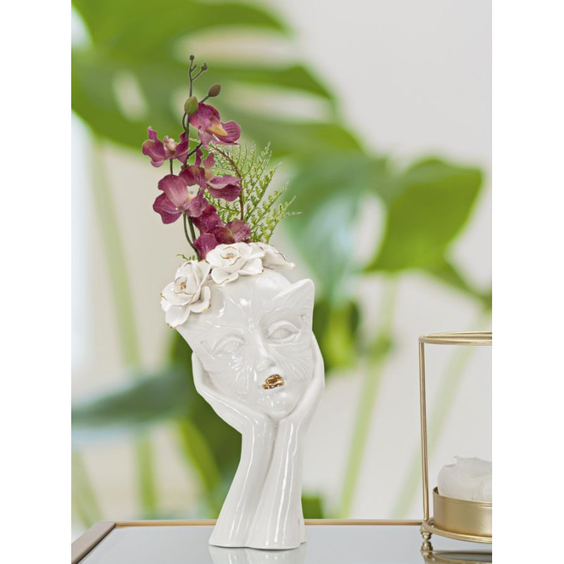 VASE MASQUE DE FEMME CM 16,5X14X27,3