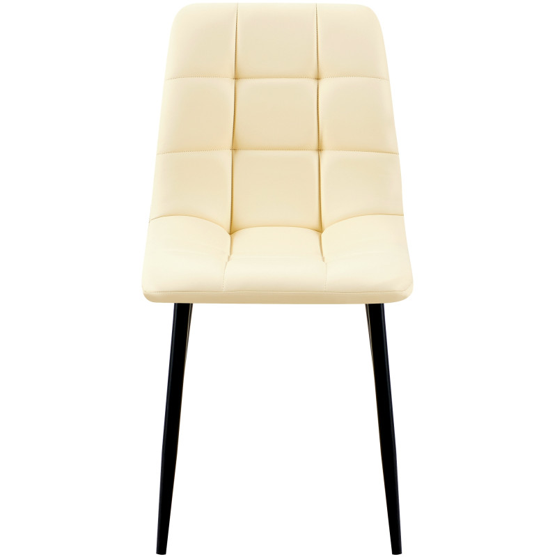 Chaise de salle à manger Antibes simili cuir crème