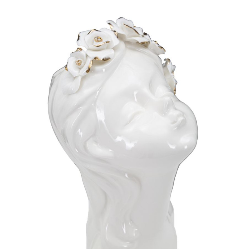 VASE JEUNE FEMME ROSES CM 10x14x26