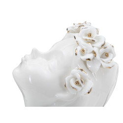 VASE JEUNE FEMME ROSES CM 10x14x26