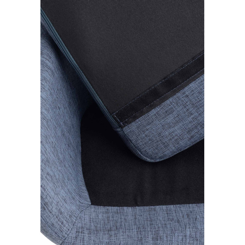 Lot de 2 tabourets de bar en tissu Grant bleu