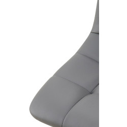 Chaise de salle à manger Antibes simili cuir gris foncé