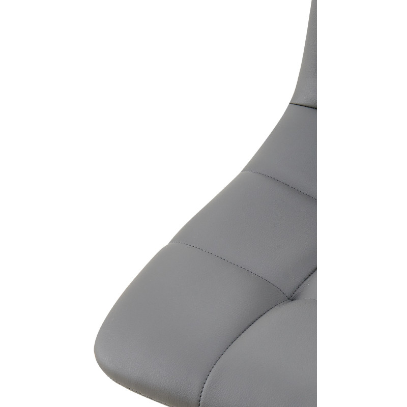 Chaise de salle à manger Antibes simili cuir gris foncé
