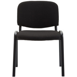 Chaise visiteur Ken V2, tissu noir