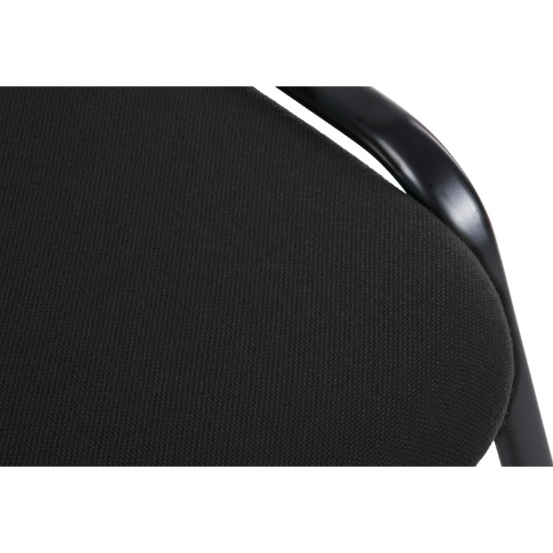 Chaise visiteur Ken V2, tissu noir