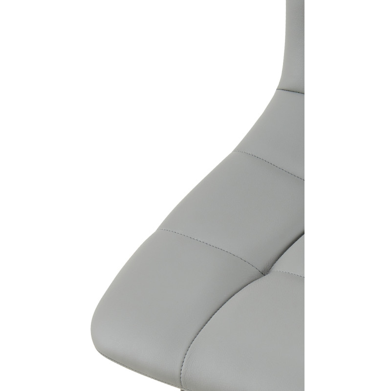 Chaise de salle à manger Antibes simili cuir gris clair