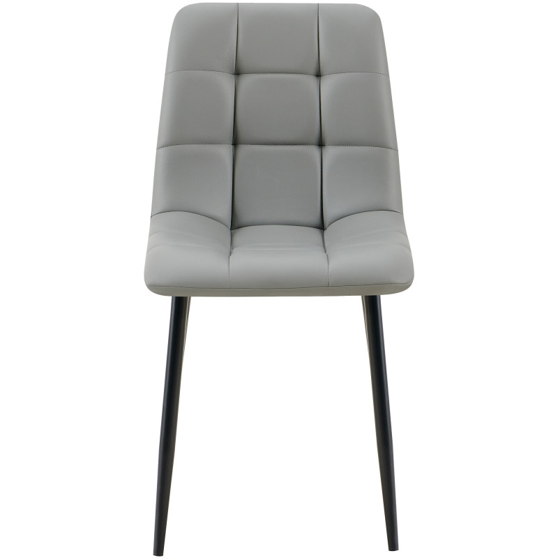 Chaise de salle à manger Antibes simili cuir gris clair