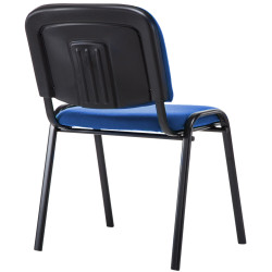 Chaise visiteur Ken V2 en tissu bleu