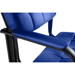 Chaise visiteur Canada B en cuir artificiel bleu